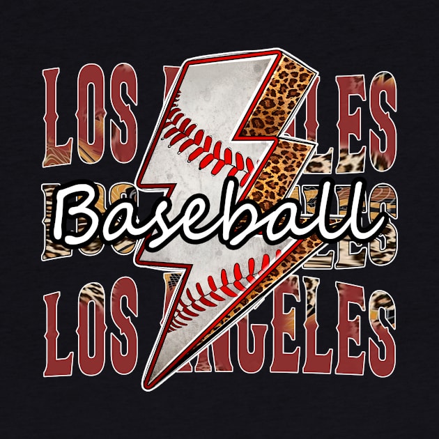 Graphic Baseball Los Angeles Proud Name Team Vintage by WholesomeFood
